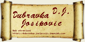 Dubravka Josipović vizit kartica